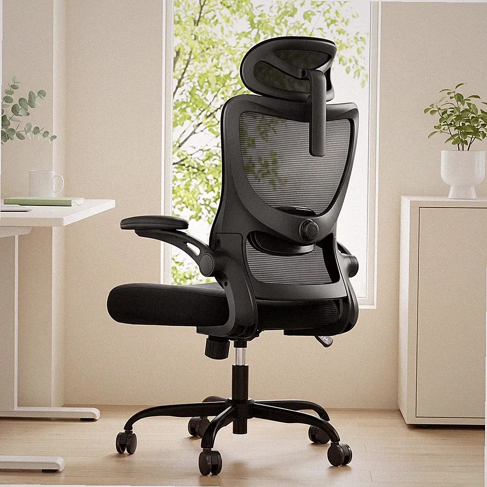 Ergonomischer Bürostuhl Schreibtischstuhl mit Verstellbarer Lordosenstütze
