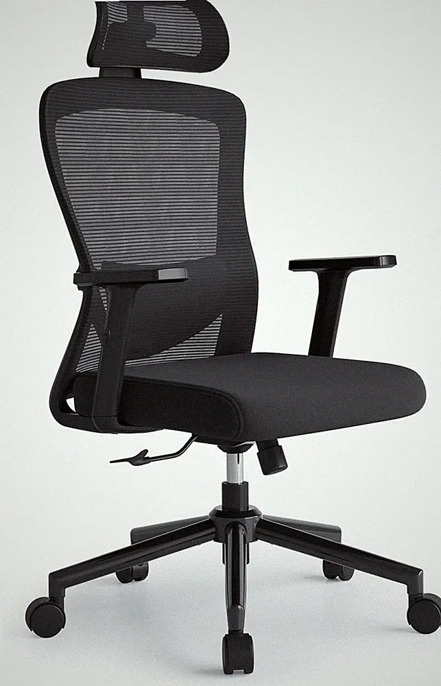 Ergonomischer Bürostuhl Schwarz 120° Wippfunktion verstellbar 150kg
