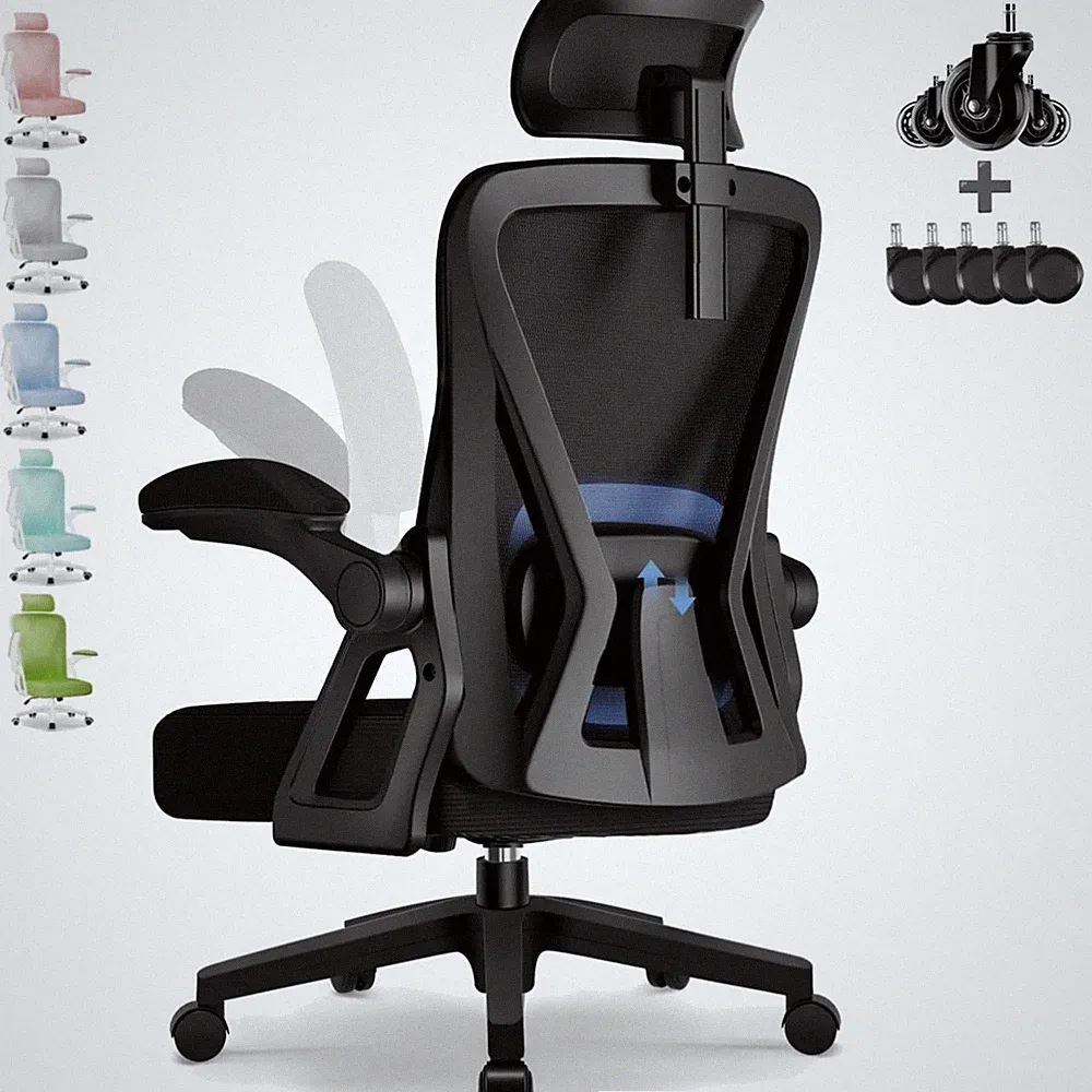 Ergonomischer Bürostuhl Verstellbar Max Belastung 150kg Schwarz Komfort