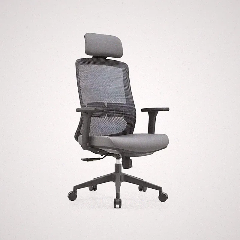 Ergonomischer Bürostuhl Voll-Mesh Kopfstütze Lordosenstütze 125° Neigung Premium