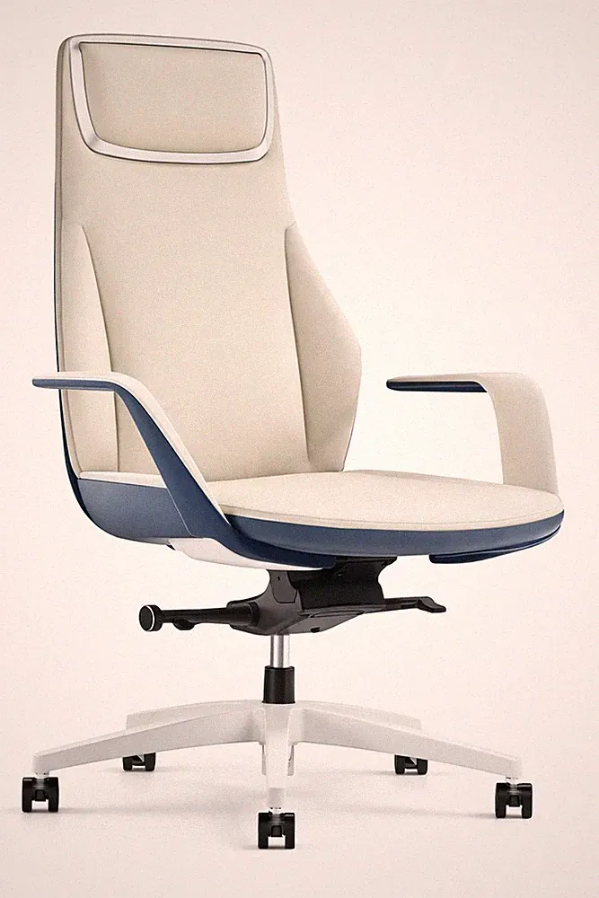 Ergonomischer Chefsessel mit hochgezogenem Rückenlehnen-Design