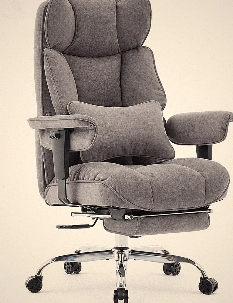 Ergonomischer Chefsessel, Stoff, Grau, Hoch Zurück, Groß, 200kg Belastbarkeit