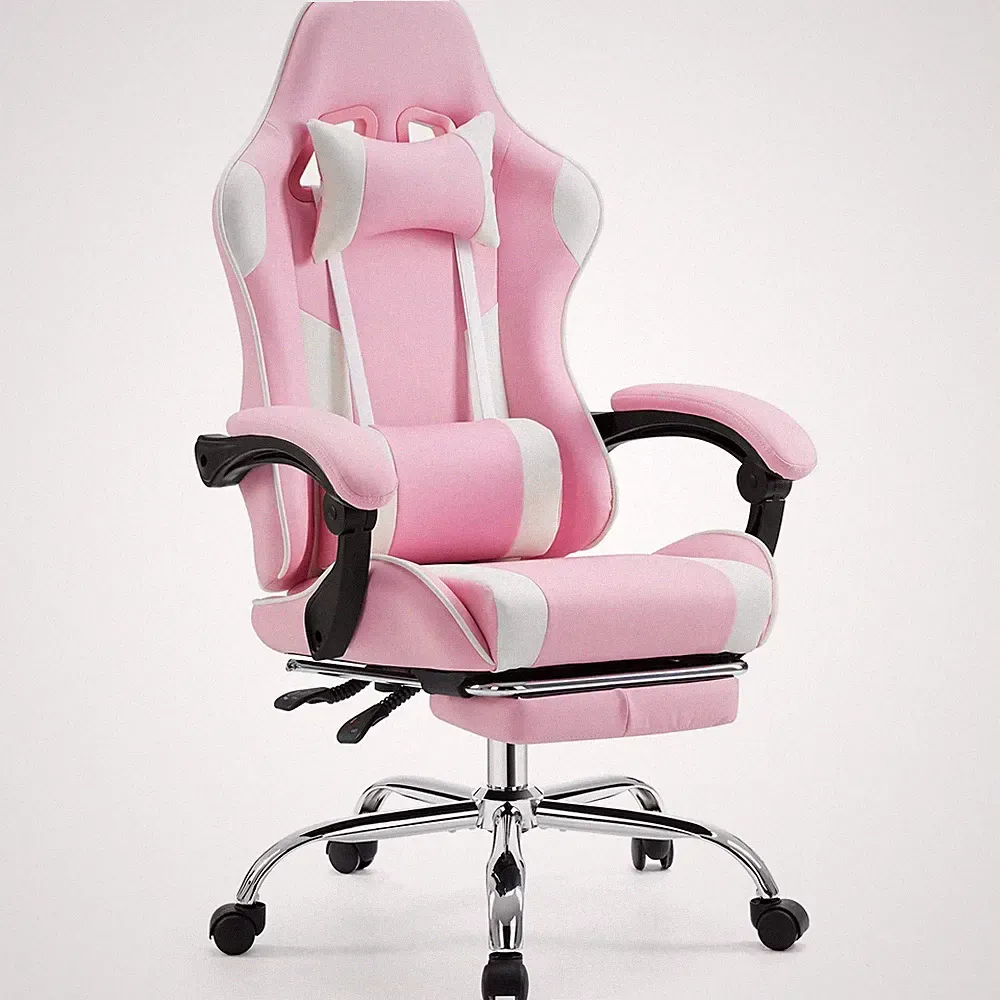 Ergonomischer Gaming- & Bürostuhl mit Fußstütze | Höhenverstellbar & Drehbar