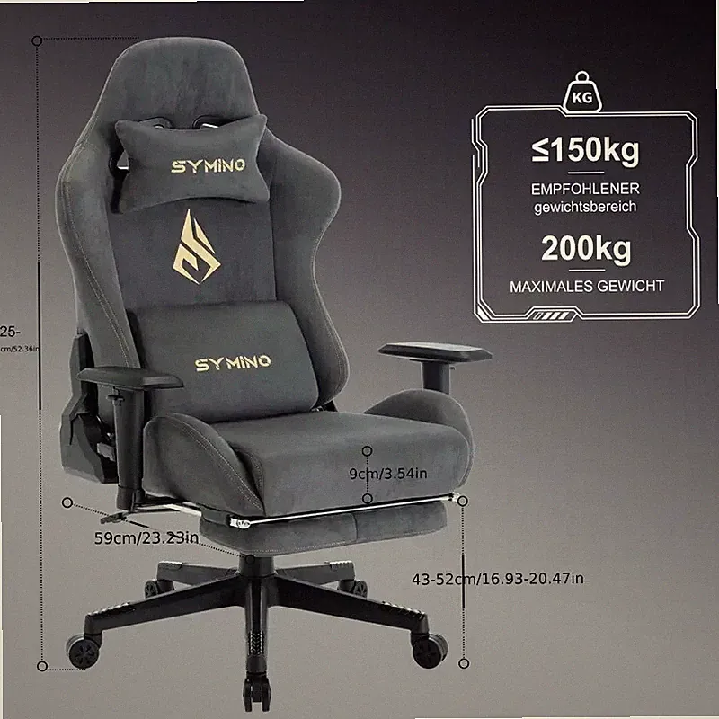 Ergonomischer Gaming- & Bürostuhl – Wildlederimitat