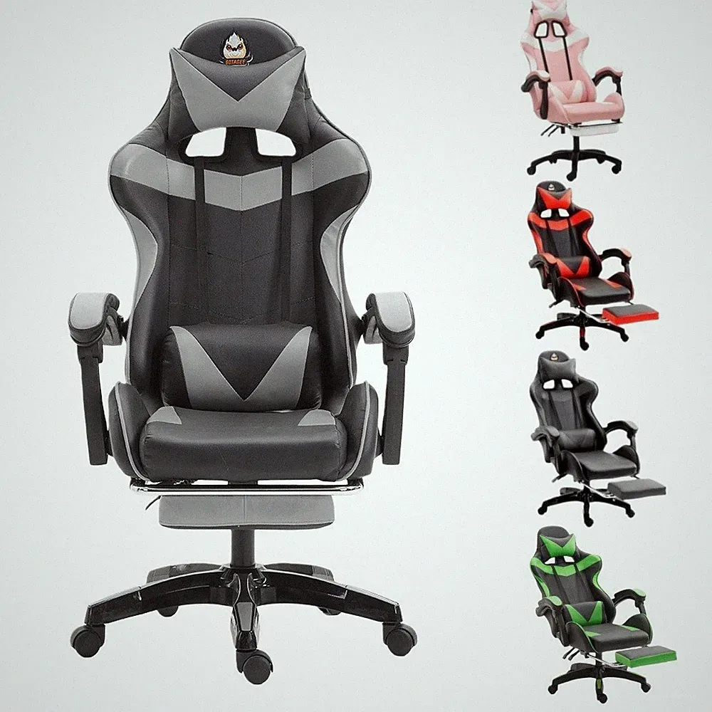 Ergonomischer Gaming Stuhl Bürostuhl Höhenverstellbar Verstellbar Liegefunktion