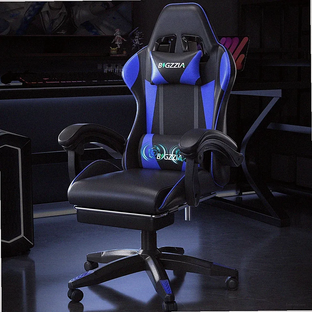 Ergonomischer Gaming Stuhl Bürostuhl Höhenverstellbar Verstellbar Liegefunktion