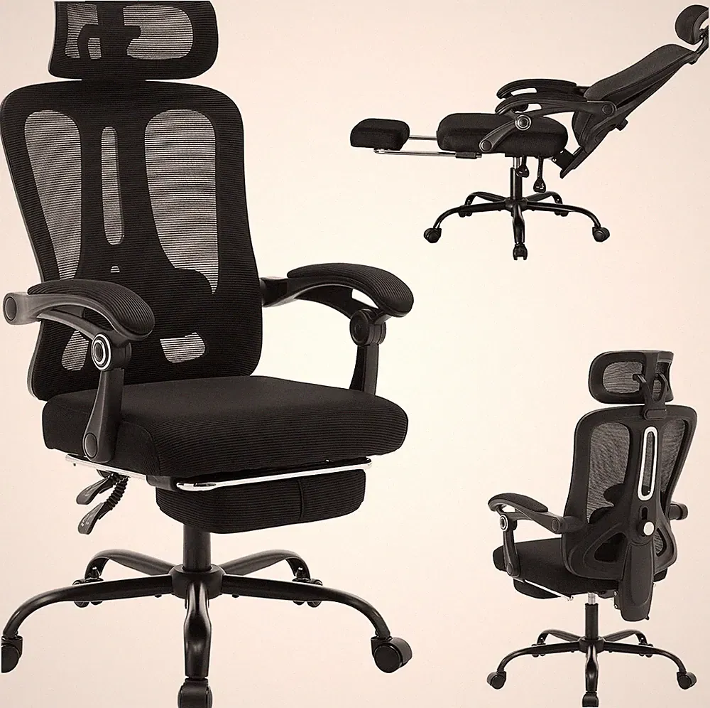 Ergonomischer Gaming-Stuhl – Hohe Rückenlehne, verstellbare, atmungsaktives Mesh