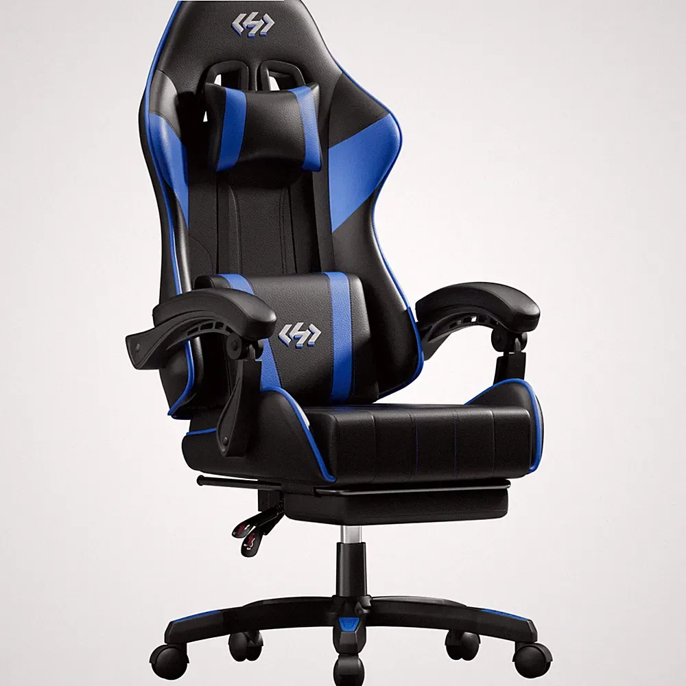 Ergonomischer Gaming Stuhl mit fußstütze, Schreibtisch Stuhl, Bürostuhl