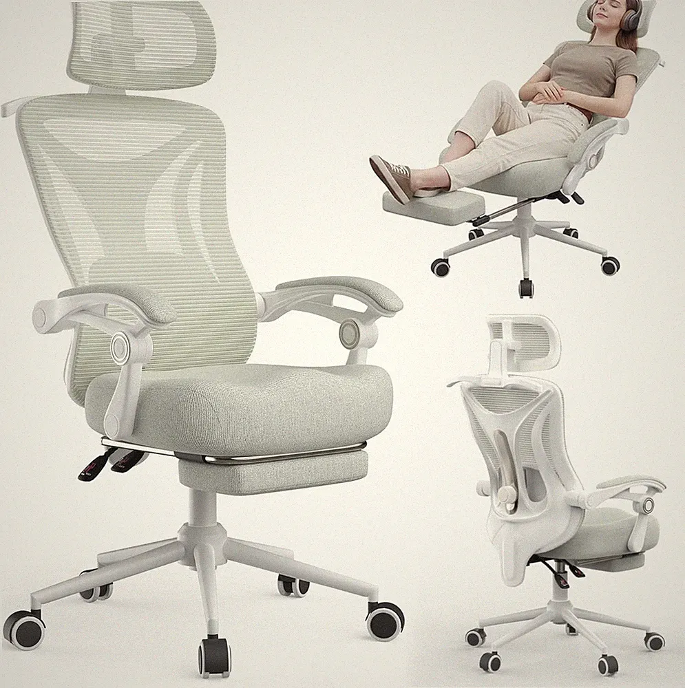 Ergonomischer Homeoffice Stuhl Bürostuhl Gaming Stuhl 160° Fußstütze 150kg+