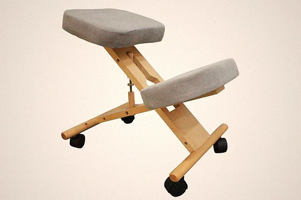 Ergonomischer Kniestuhl Büro Arbeitszimmer Grau