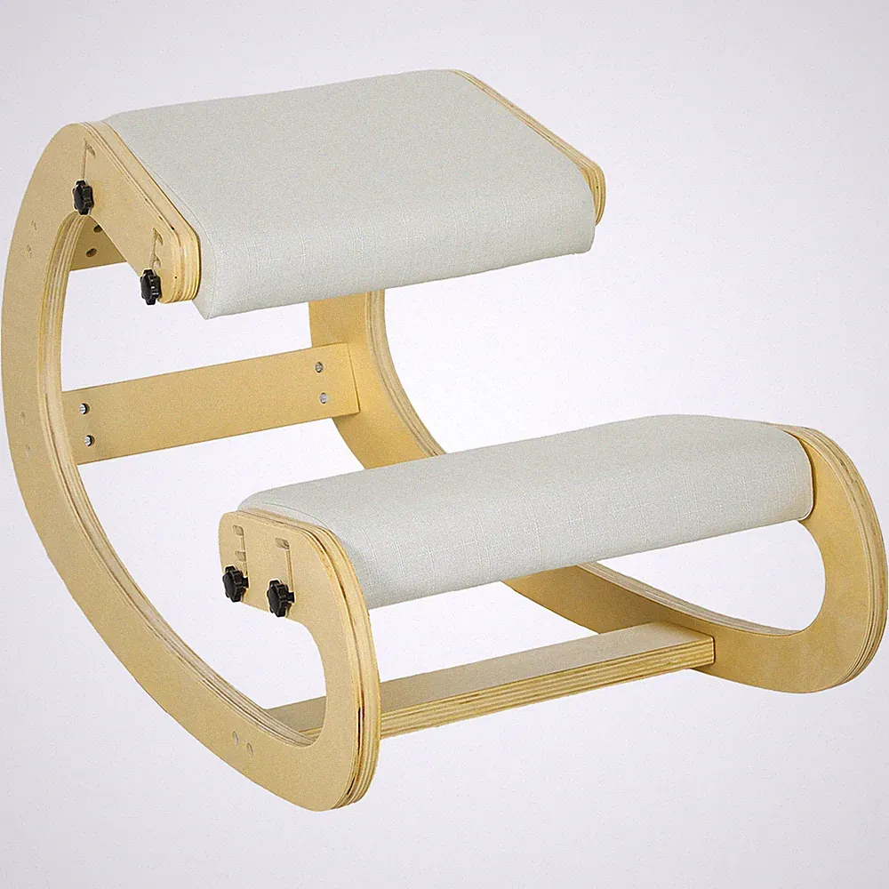 Ergonomischer Kniestuhl für Büro 55x85x55cm Creme Verstellbar
