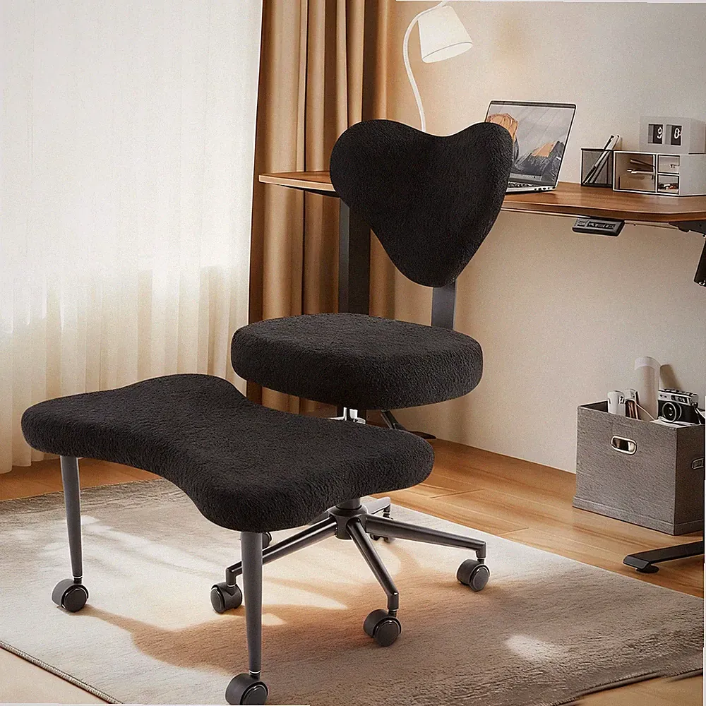 Ergonomischer Kniestuhl Meditationsstuhl Höhenverstellbare Bürostuhl mit Rädern