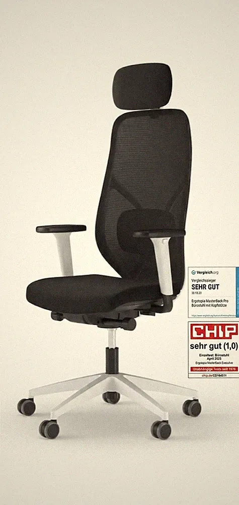Ergonomischer Profi Bürostuhl Kopfstütze neuwert Marke Ergotopia