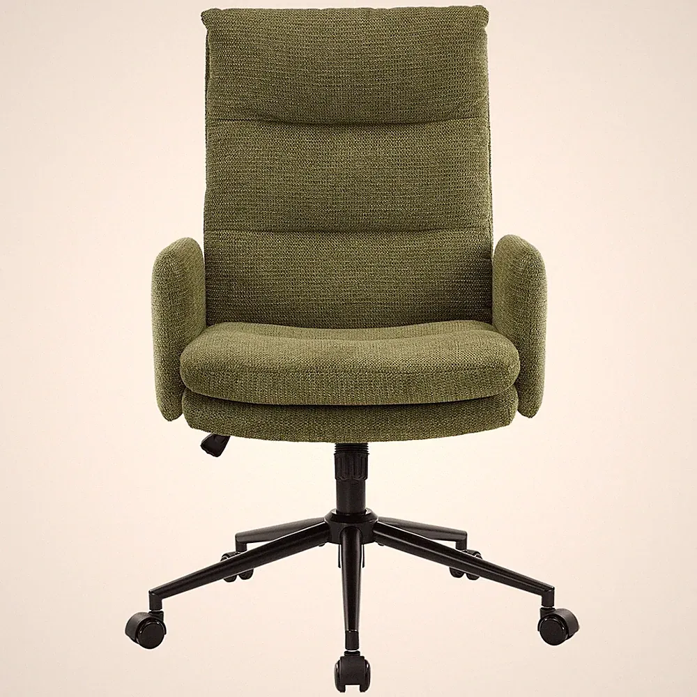 Ergonomischer Schreibtischstuhl Bürostuhl Hohe Rückenlehne Armlehne Grün 106 cm