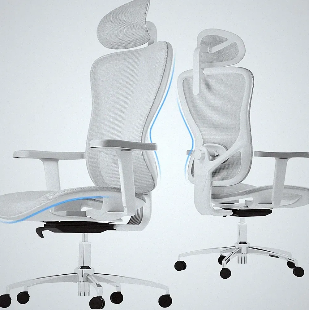 Ergonomischer Schreibtischstuhl Bürostuhl Verstellbar Lendenwirbelstütze Mesh