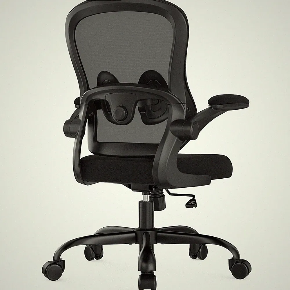 Ergonomischer Schreibtischstuhl Mesh BÜROSTUHL Lendenstütze Homeoffice drehbar