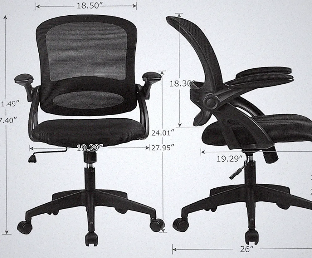 Ergonomisches Bürostuhl COMHOMA schwarz