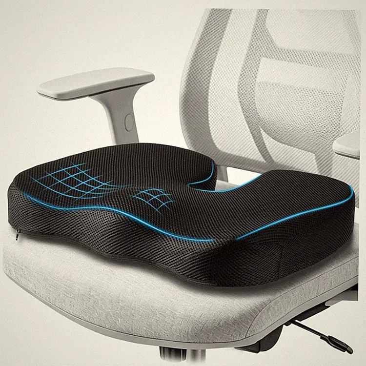 Ergonomisches Sitzkissen Gel-Sitzkissen für Bürostuhl 46x34,8 cm Memory-Schaum