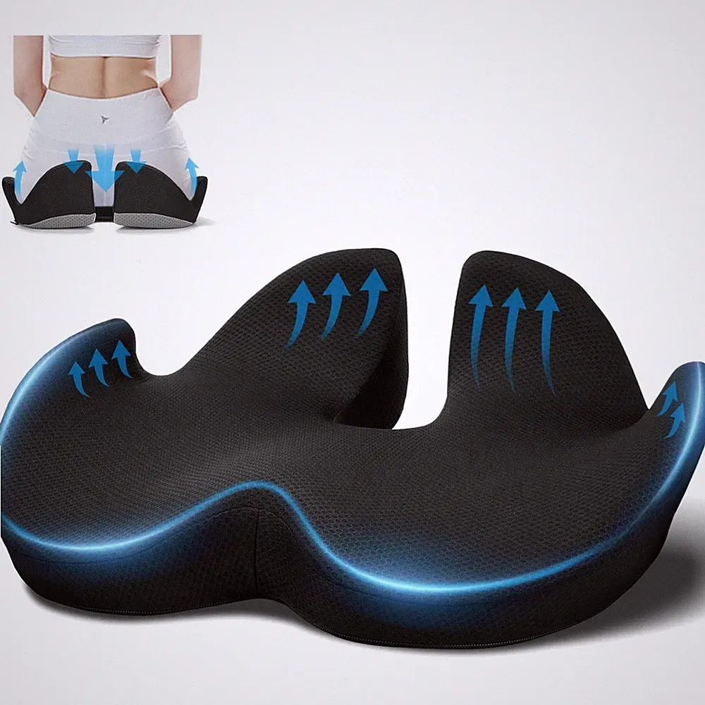 Ergonomisches Sitzkissen Memory Foam Bürostuhl Gaming Homeoffice Rutschfest