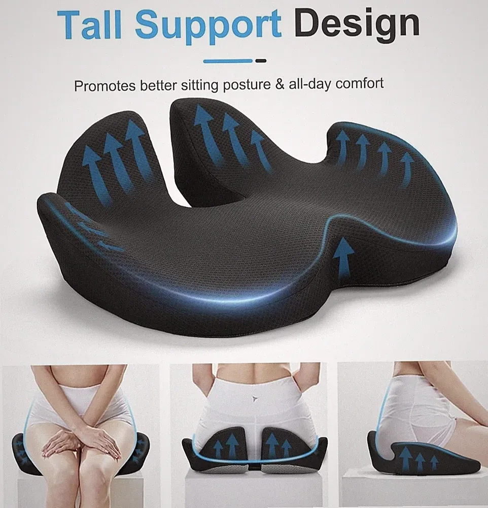 Ergonomisches Sitzkissen Memory Foam Bürostuhl Kissen Orthopädisch Ajiteogy Groß