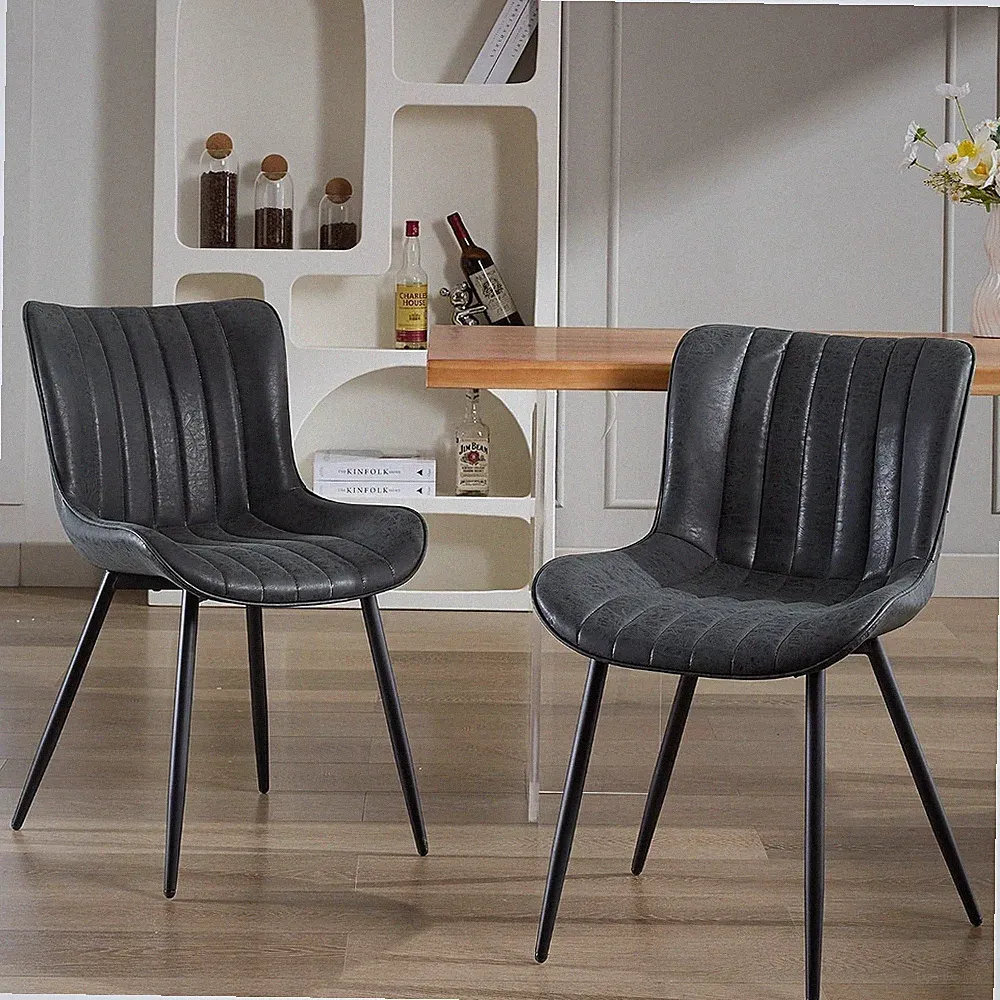 Esszimmerstühle 2erSet,Ergonomische Polsterstühle Mit Verstellbaren Metallbeinen