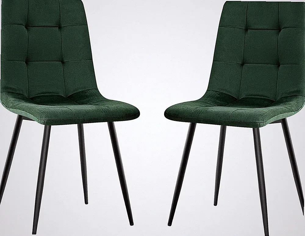 Esszimmerstühle Samtstoff Ergonomisches Gepolsterte Set 2 Stück