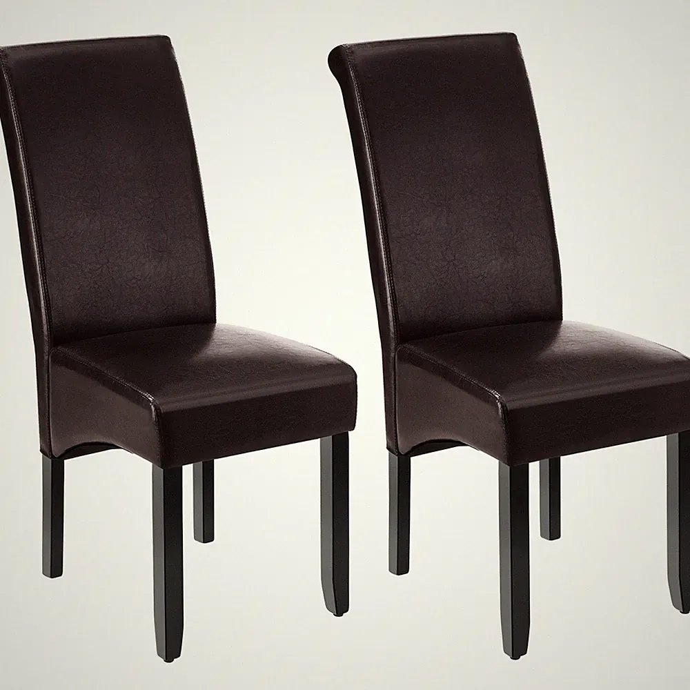 Esszimmerstuhl, ergonomisch, massives Hartholz Küchenstuhl braun B-Ware