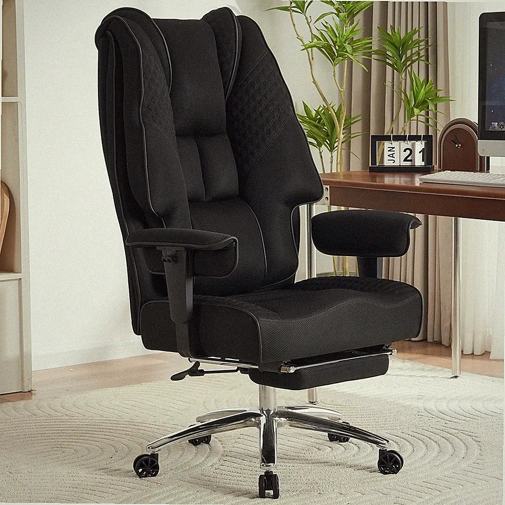 EXCEBET Chefsessel Bürostuhl Ergonomisch 200Kg, Schreibtischstuhl Mit Fußstütze