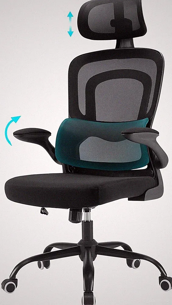 Farini Ergonomischer Bürostuhl mit Kopfstütze & Rollen ✅🌟
