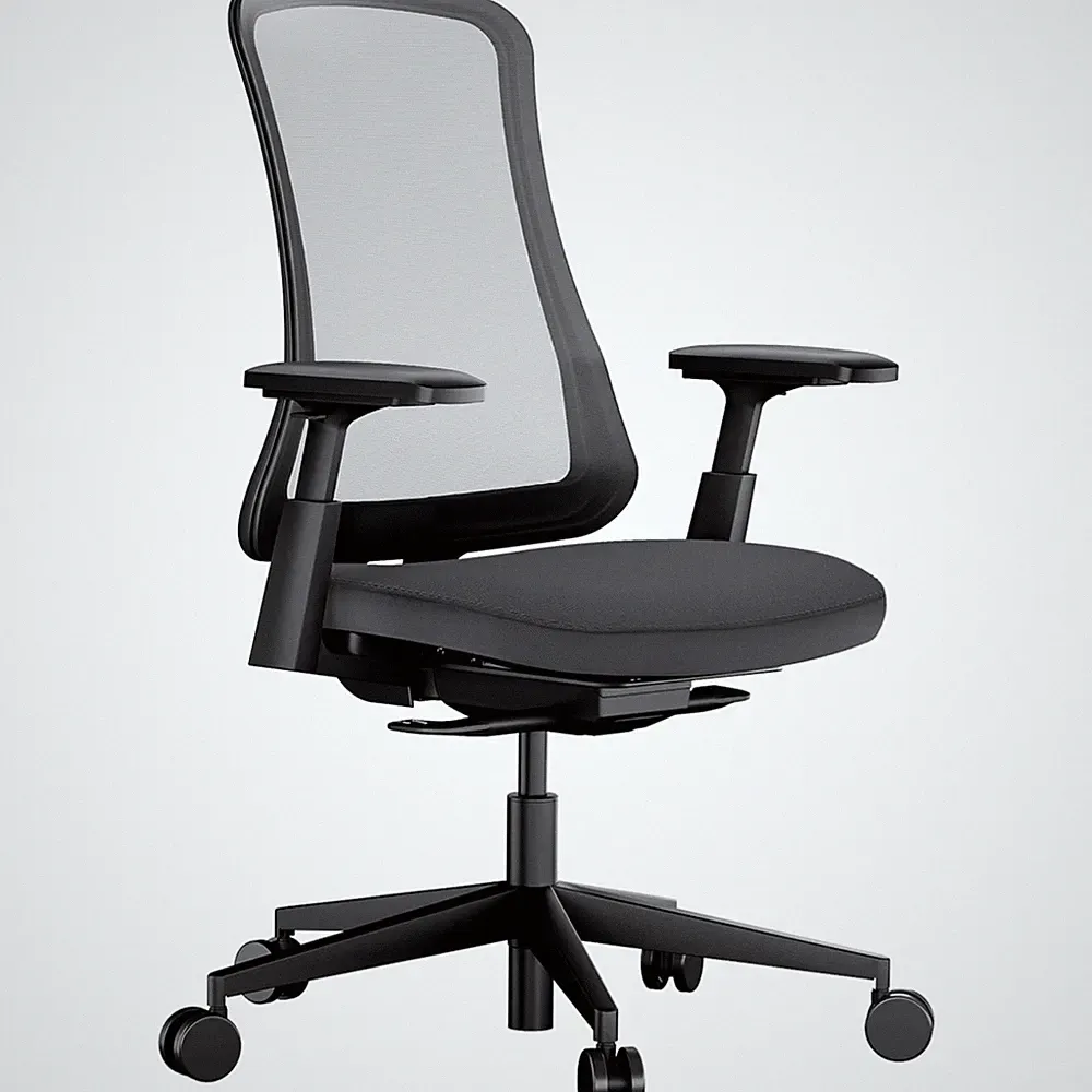 Flexer Ergonomischer Bürostuhl Schwarz Sitztiefenverstellbar atmungsaktiv