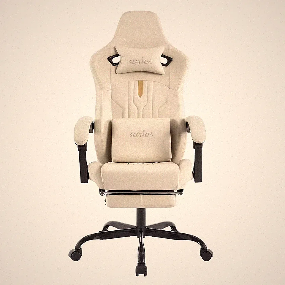 For SUKIDA Gaming Stuhl Ergonomisch Bürostuhl Fußstütze Lendenstütze