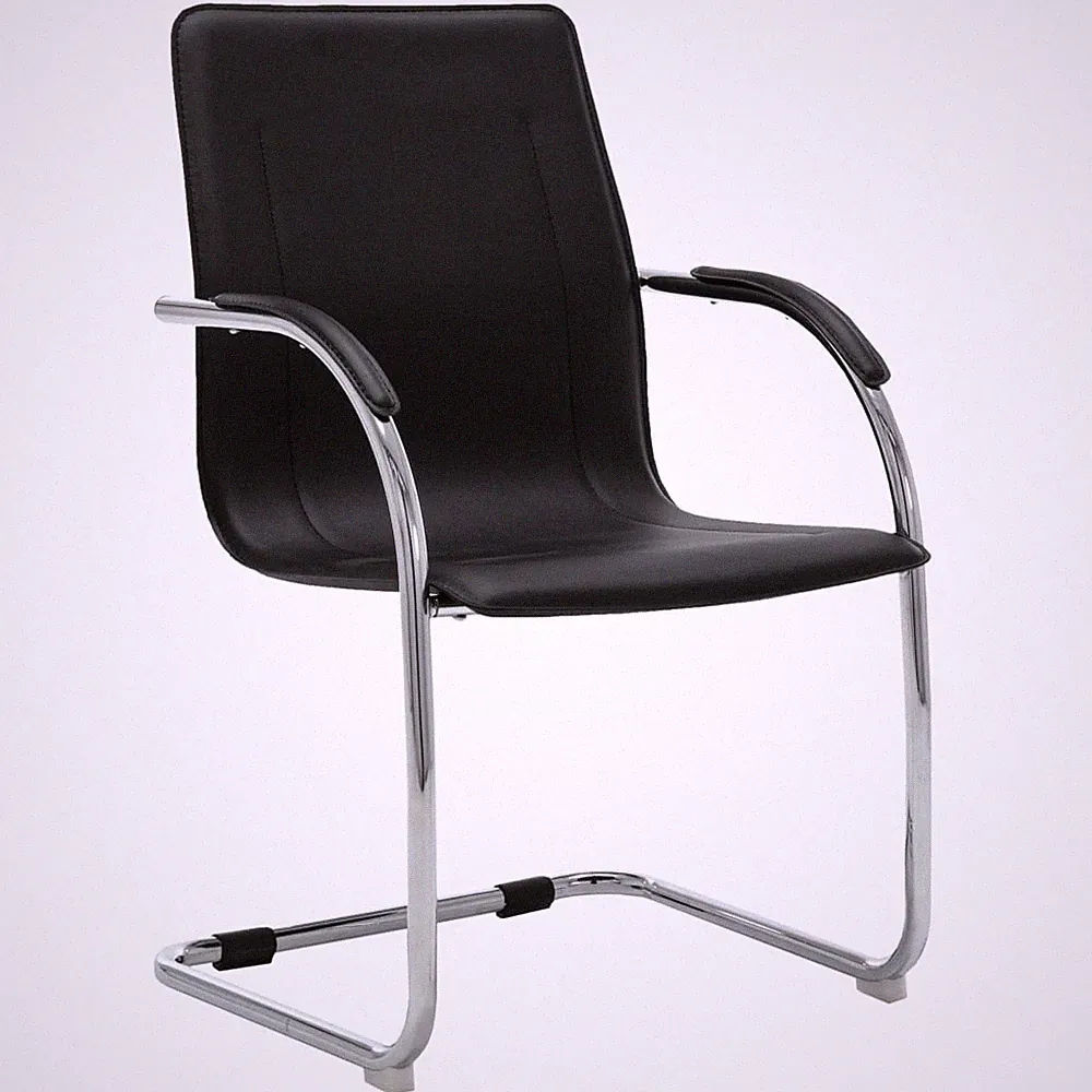 Freischwinger Bürostuhl Kunstleder Schwingstuhl Stuhl Schwarz/Weiß vidaXL