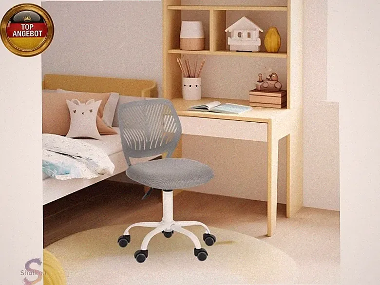 FurnitureR Kinderstuhl Schreibtisch Höhenverstellbar, bunter ergonomischer