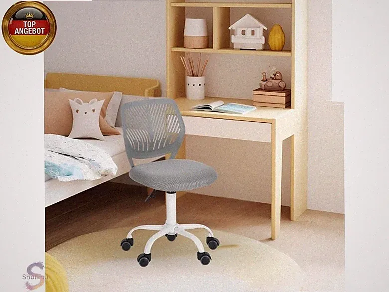 FurnitureR Kinderstuhl Schreibtisch Höhenverstellbar, bunter ergonomischer