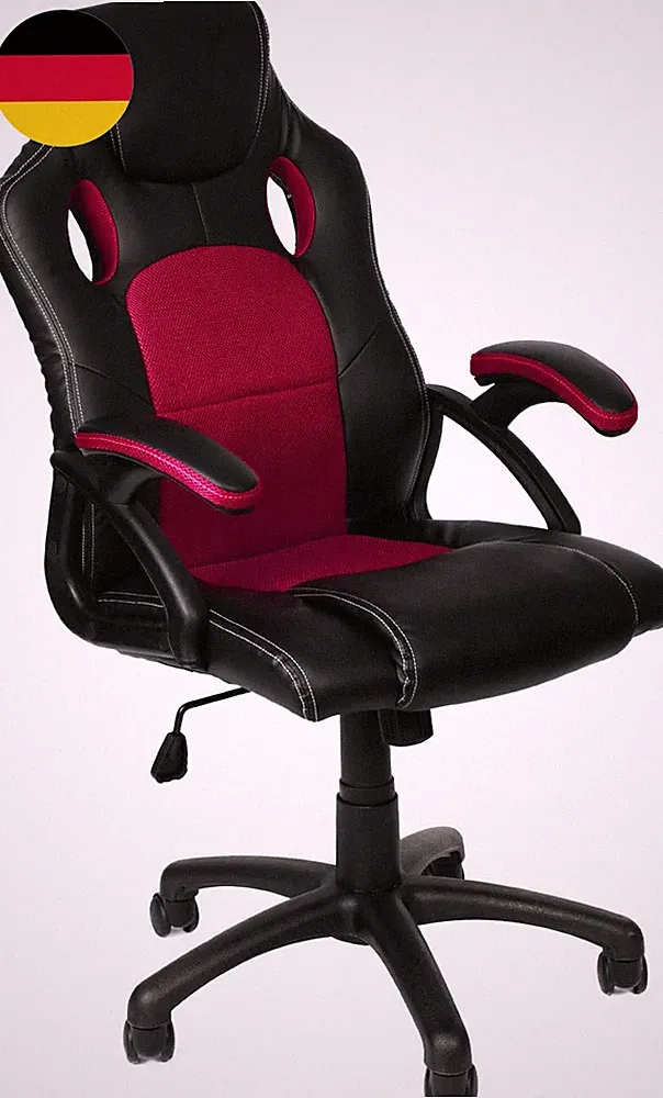 Gamer Stuhl Gaming Schreibtischstuhl Chefsessel Bürostuhl Ergonomisch, Weinrot