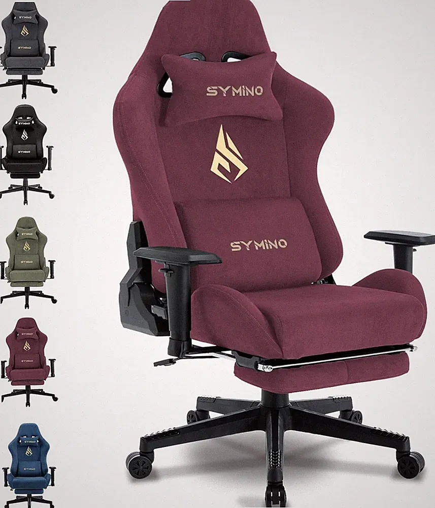 Gaming Stuhl, Atmungsaktiver Bürostuhl aus Kunstfell, Ergonomischer PC-Stuhl,...