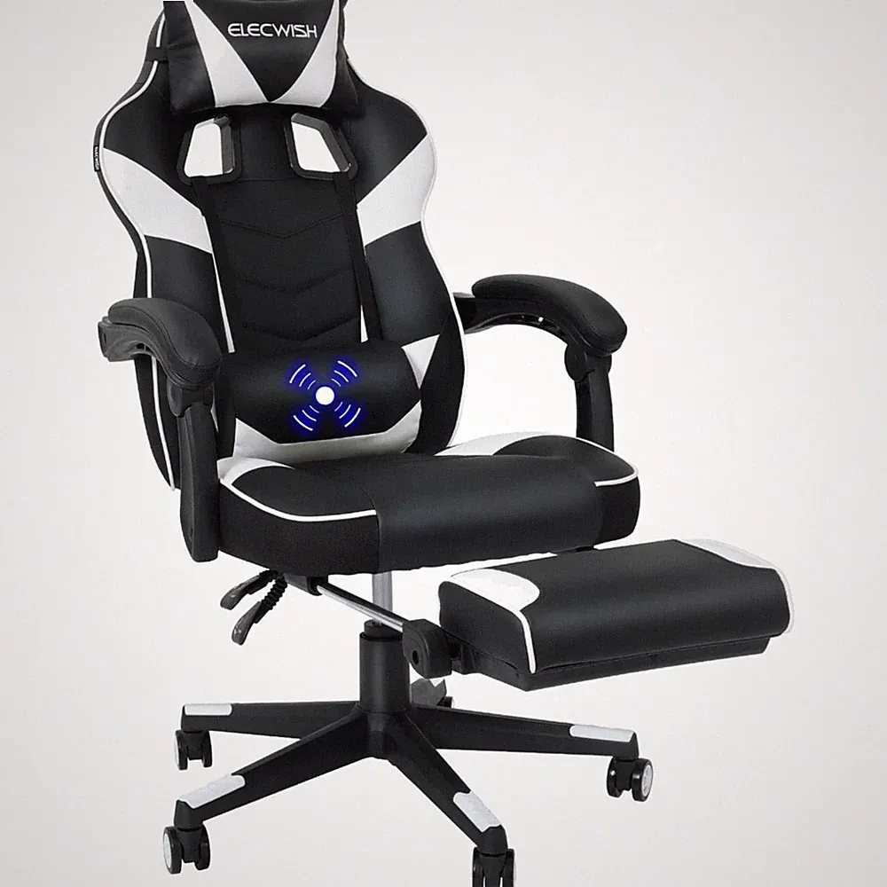 Gaming Stuhl Bürostuhl Ergonomisch Drehstuhl Sportsitz Höhenverstellbar mit R...
