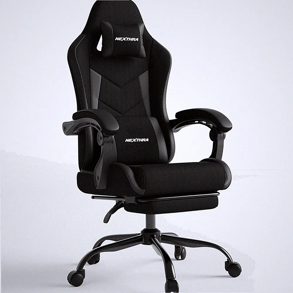 Gaming Stuhl Bürostuhl Ergonomisch Fußstütze bis 180kg verstellbar