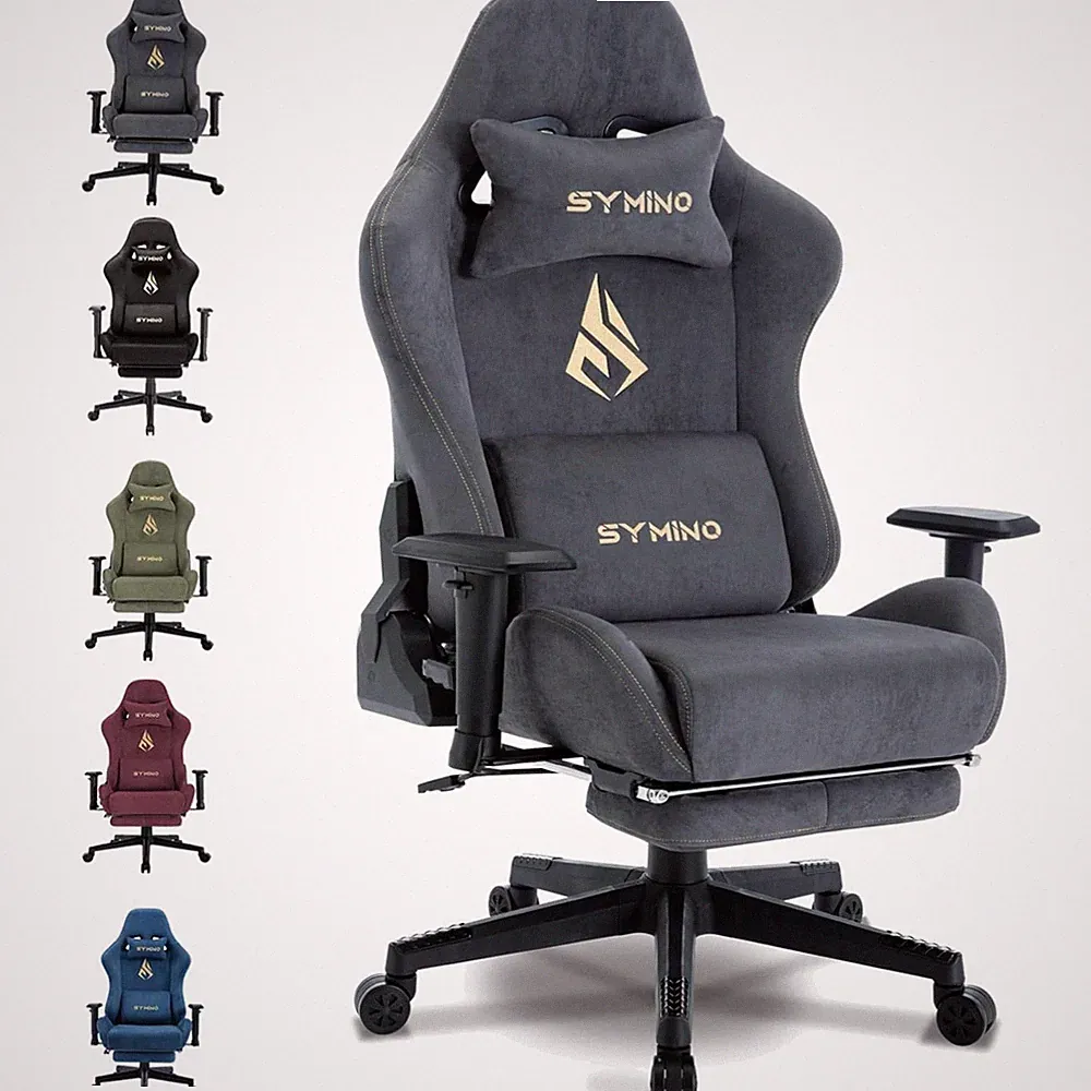 Gaming Stuhl Bürostuhl Ergonomisch Kunstfell bequemer Drehstuhl