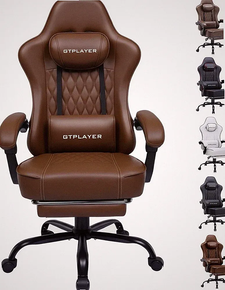 Gaming Stuhl, Bürostuhl, Ergonomischer PC Stuhl, Höhenverstellbarer Drehstuhl