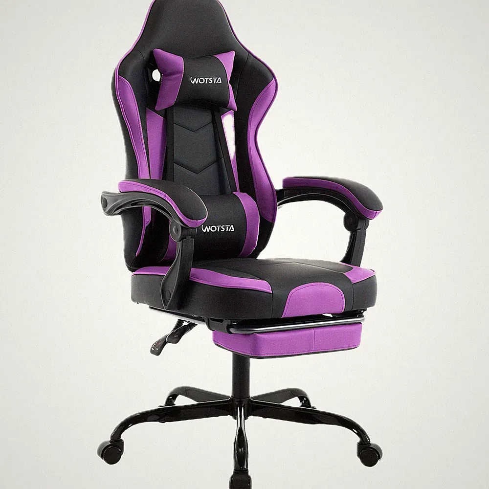 Gaming Stuhl Bürostuhl Schreibtischstuhl ergonomisch Chefsessel Fußstütze Racing