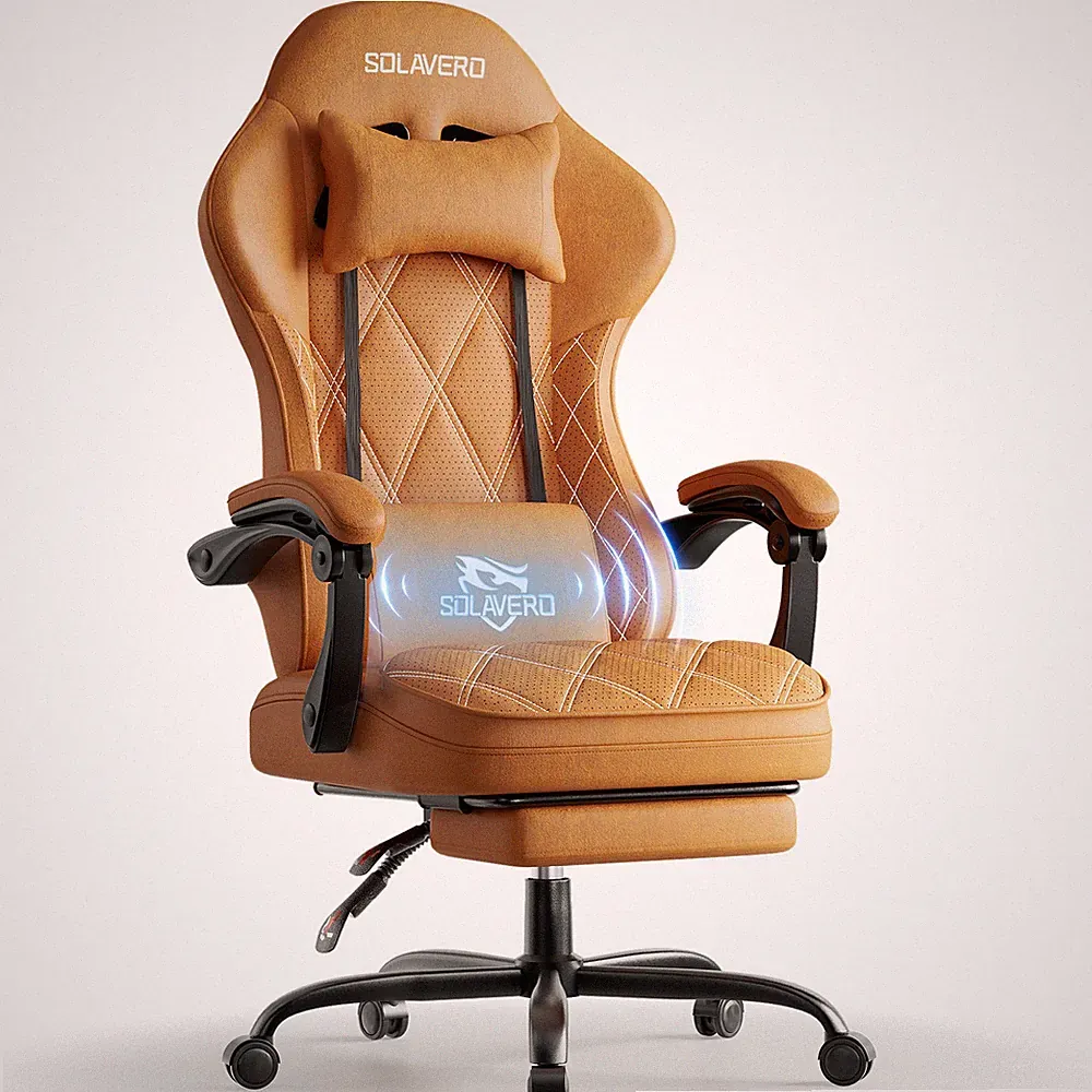 Gaming Stuhl Chair Gamer Sessel - Ergonomischer Gamer Stuhl mit Lendenmassage