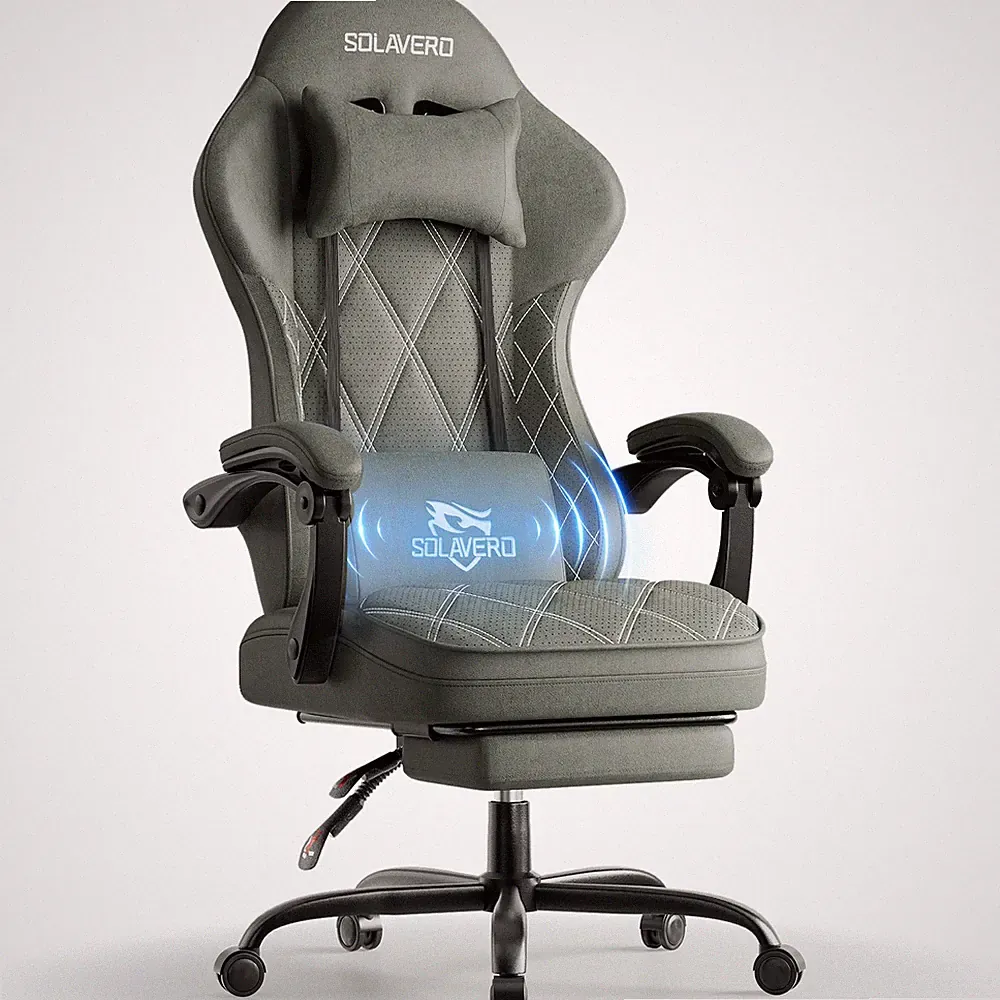 Gaming Stuhl Chair Gamer Sessel - Ergonomischer Gamer Stuhl mit Lendenmassage