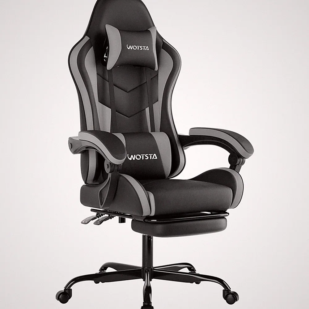 Gaming Stuhl Computerstuhl Bürostuhl Ergonomisch Fußstütze Kunstleder