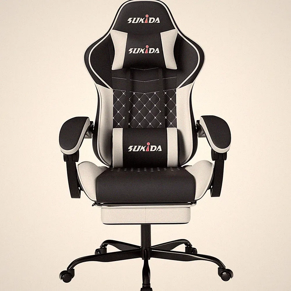 Gaming Stuhl Ergonomisch Bürostuhl Racing Computerstuhl verstellbar Lendenstütze