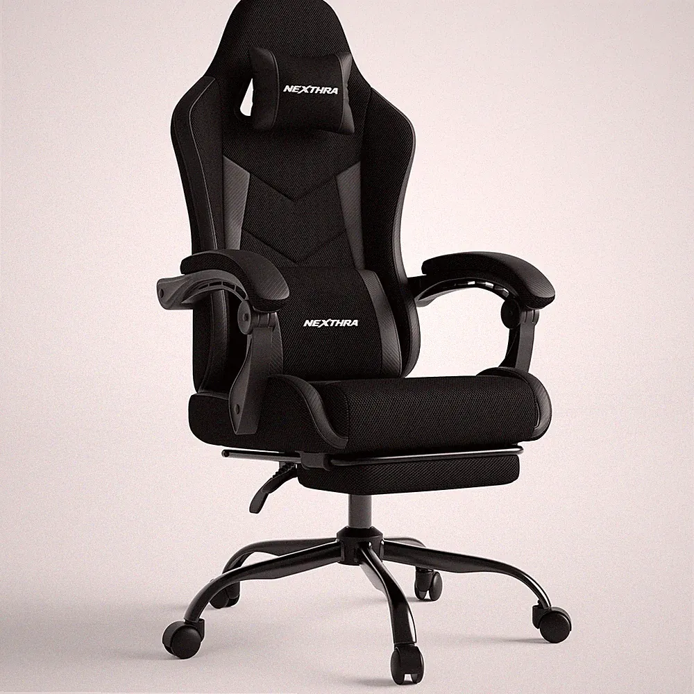 Gaming Stuhl Ergonomisch Fußstütze Verstellbar Bürostuhl Gamer bis 180 kg