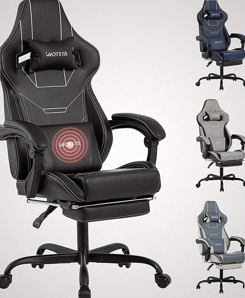 Gaming Stuhl Ergonomisch Gaming Chair Bürostuhl Mit Fußstütze Racing Computerstu