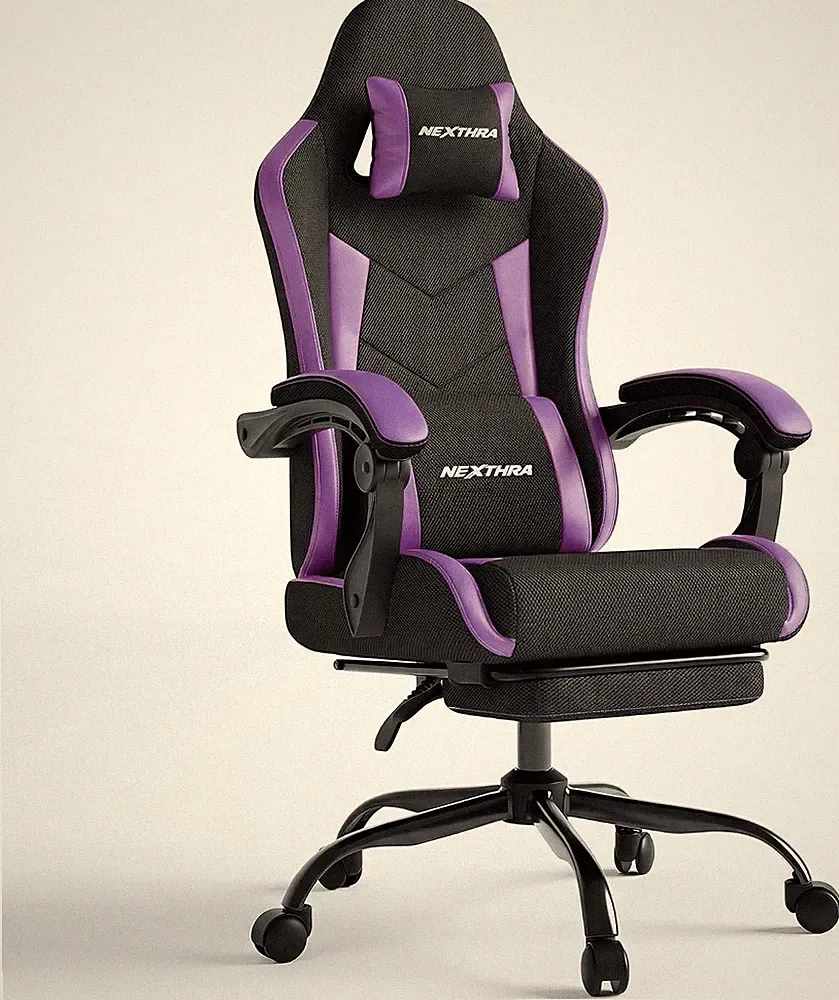 Gaming Stuhl Ergonomisch mit Fußstütze Gamer Sessel 180kg 150° Verstellbar