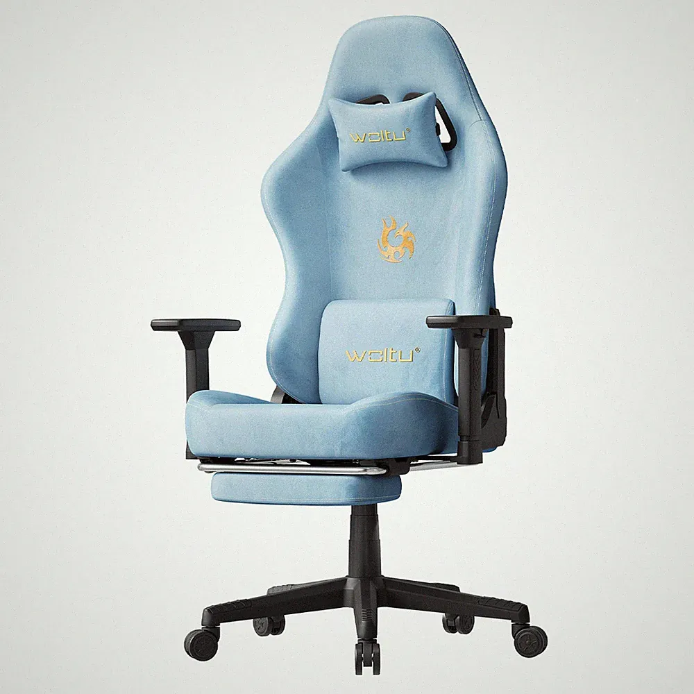 Gaming Stuhl Ergonomischer Bürostuhl Drehsessel mit Lendenkissen Kopfkissen
