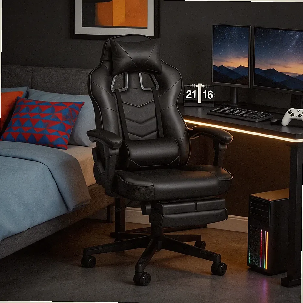 Gaming Stuhl Ergonomischer Bürostuhl Drehstuhl Höhenverstellbar Kunstleder Neu